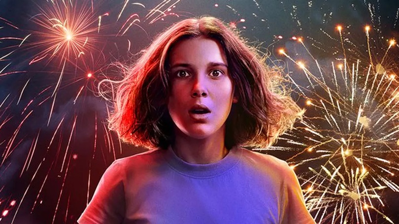 Millie Bobby Brown loopt binnen met Stranger Things